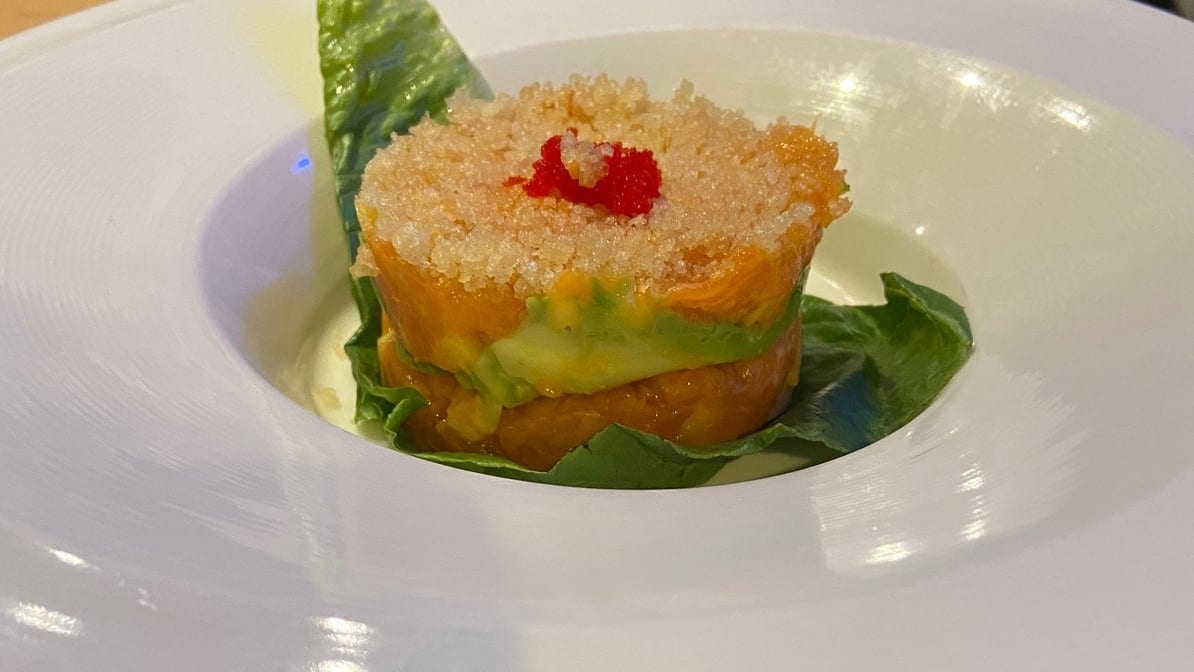 Spicy Mango Salmon Tartar.