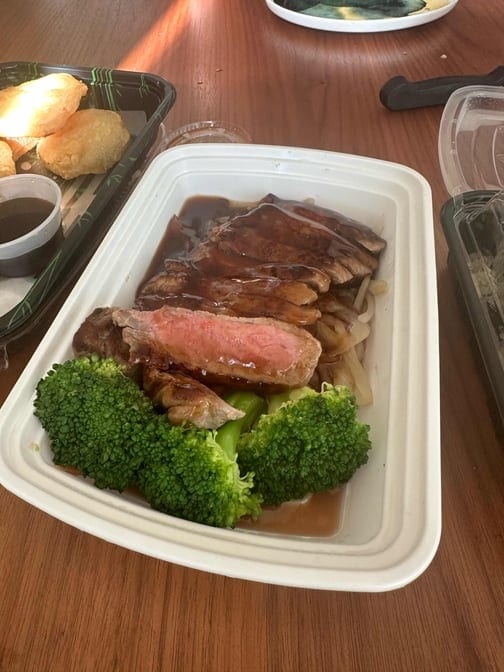 Rib Eye Steak Teriyaki.