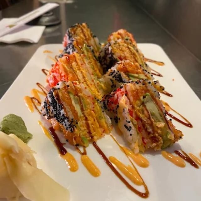 Spicy Salmon Sandwich Roll.